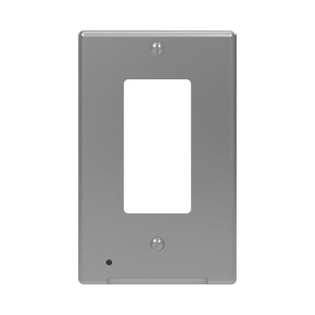 Light House Beauty LumiCover Satin Nickel 1-Gang Plastic Rocker Nightlight Wall Plate LI1679417